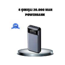 Mey İthalat Powerbank 20000 Mah 4 Çıkışlı Hızlı Şarjlı Ve Led Göstergeli
