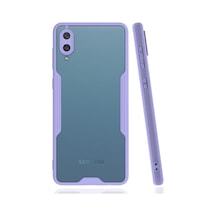Samsung Galaxy  Uyumlu,  A02 Kılıf Platin Silikon - Lila