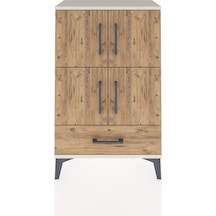 Arges Komodin 4 Raflı Tek Çekmeceli 4 Kapaklı 60x30x96 Aytaşı... Aytaşı
