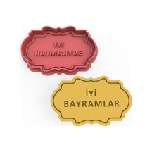 İyi Bayramlar Kurabiye Kalıbı Şekillendirici Kopat 2'li