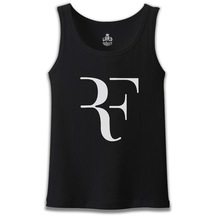 Roger Federer - Logo Siyah Erkek Atlet
