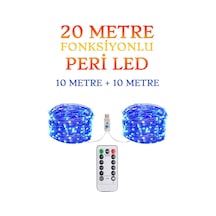 Kumandalı Animasyonlu 20 Metre Usb Peri Led Parti Kutlama Tel Led Mavi