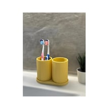 Sarı Diş Fırçalık Seti Ve Banyo Düzenleyici Zyndo