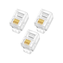 Powermaster Pm-1594 Rj9 4p/4c İnce Telefon Jack Soketi 100 Lük Paket