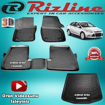 Focus 3 3D Paspas+Bagaj Havuzu Siyah Sedan 2011-2015 Arasırizline N11.8808