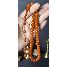 Osmanlı Sıkma Kehribar Numan Çamurdaş 8x9.5mm. 30.5gr.