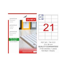 Tanex Lazer Etiket Tw-2121 70 X 38 MM
