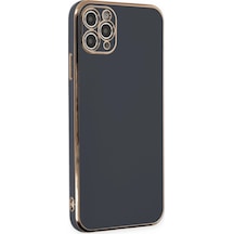 Apple Uyumlu iPhone 11 Pro Max Kılıf Volet Silikon Siyah/