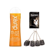 Durex Play Sıcak Dokunuş Bay Bayan Uyarıcılı Jel 100 Ml + Siyah Deri El Ayak Kelepçesi + Hediye