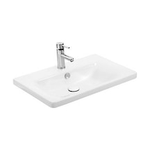 Sanovit Soft 65 CM Konsollu Oval Köşeli Lavabo Beyaz