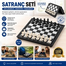 Yüksek Kaliteli Katlanabilir Manyetik Satranç Takımı 30x30 Cm Taşınabilir Seyahat &okul Satranç Seti