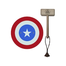 Ahşap Kaptan Amerika Kalkanı ve Ahşap Tor Thor Çekici