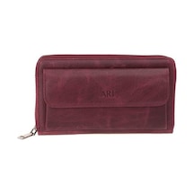 Bilik Deri Bordo Unisex Portföy & Clutch Çanta Ar P-706-cr Acı Kahverengi
