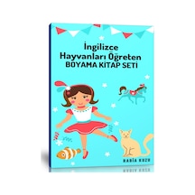 Hayvanları İngilizce Öğreten Boyama Kitap Seti (3 Kitap)
