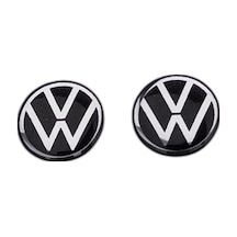 Kendinden Yapışkanlı Volkswagen Logolu 11 Mm Damla Baskılı Anahtarlık Kumanda Amblemi 2 Adet