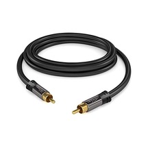3m Cinch Derin Bas Hoparlör Kablosu, 1x1 Cinch/rca, Ses/dijital/video Koaksiyel Kablo, Rca Fişi/fiş, Amplifikatör/hifi, Ses Sinyali Veya Kompozit Video İçin, 75 Ohm, Siyah