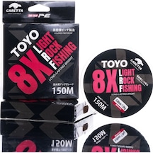 Caretta Toyo Red 8x Light Rock Fishing 150 Mt İp Misina 0.07 Mm