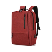 Moveevo Kırmızı Su Geçirmez Oxford Kumaş 15.6 İnç Alt Boyutlar Uyumlu Fashion Klasik Dizüstü Bilgisayar Sırt Çantası A01 Kırmızı