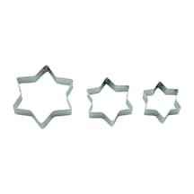 3b Trend 3'lü Yıldız Metal Kurabiye Kalıbı, Paslanmaz Kurabiye Kalıbı, Hamur Şekillendirici Kalıp Metal