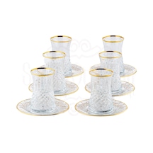 Bardak Çay Bardağı Çay Seti Çay Takımı Lux Baklava Dik Heybeli Çay Seti Ağız Yaldız Altın