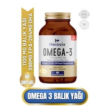 Omega 3 Balık Yağı 60 Softjel 1100 Mg Epa:396 Mg Dha:264 Mg