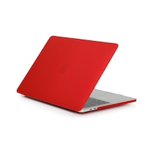 Arabulalaca Macbook Pro 14' A2779 Mat Doku Hardcase Kılıf Kırmızı