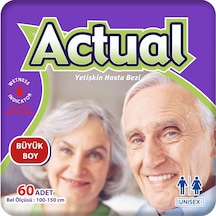 Actual Büyük Boy Yetişkin Hasta Bezi Large Beden 2 x 30'Lu