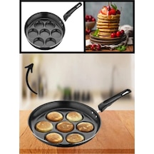 Papilla Sabit Saplı Pankek Tava - 7 Gözlü Kahvaltı Pancake Tavası