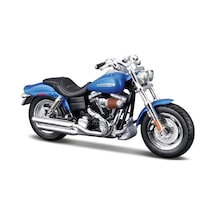 Harley Davidson 2009 Fxdfse Cvo Fat Bob Mavi 1:18 Model Motosiklet 31360