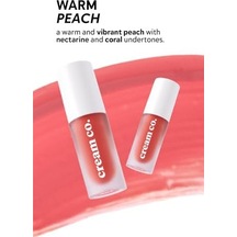 Cream Co. Allık Ruj Göz Farı Glow Tint Warm Peach, Nemlendirici Makyaj, 503 Şeftali, Hyaluronik Asit Peptit 1