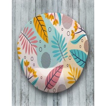 Yaprak Desen Oval Bilek Destekli Mouse Pad Mousepad