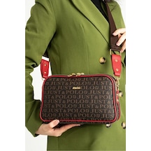 Just Polo Kadın Günlük Kullanıma Uygun Su Geçirmez Lüks Ve Şık Omuz Çantası Shoulder Bag Kahverengi - Kırmızı