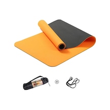 Tpe Pilates & Yoga Minderi 6 Mm. Taşıma Çantalı Çift Renkli Yoga Standart-Turuncu
