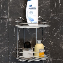 Teknotel Iki Katlı Banyo Duş Rafı Krom Bk008 Krom