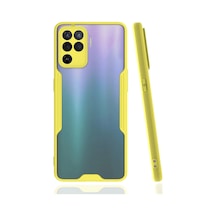 Oppo Reno 5 Lite Kılıf Platin Silikon - Sarı -