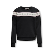 Only Kogellıs Short L/s Eye O-neck Swt Kız Çocuk Siyah Sweatshirt - 15303568
