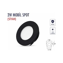 Lampist 2w Mobil Siyah Spot Lamba 6500k