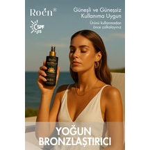 Yoğun Bronzlaştırıcı Yağ, Havuç Ve Hindistan Cevizi Içeren Güneşli Ve Güneşsiz Kullanım Spf15 150 Ml