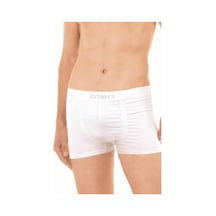 900 Up 3'lü Paket Iz Yapmaz Erkek Boxer Beyaz Beyaz