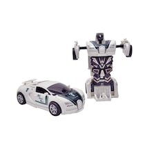 Oyuncak Otomatik Robota Dönüşen Araba Beyaz