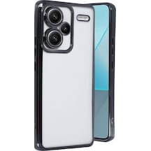 Redmi Note 13 Pro Plus Kılıf Razer Lensli Silikon - Siyah Düz Renkli