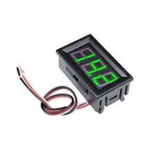 0.56 inç 0-100v 3 Kablolu DC Yeşil Voltmetre