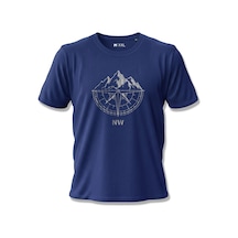 North Whiskers Dağ Ve Pusula Figürlü Nw Silver Karbon Fiber Baskılı Outdoor Lacivert Unisex %100 Pamuk T-shirt Lacivert - 875729087 Lacivert - 875729087 Lacivert