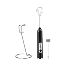 Dinosaurs Standlı Süt Köpürtücü Seti İle El Tipi Ev Tipi Küçük Elektrikli Çırpma Teli Ahşap