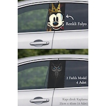 Modern Görünüm Dokunuşu Kapı Direk Folyo Sticker Etiket