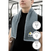 Sporcu Antrenman Havlusu Gym Fitness Plates Boks Tenis Spor Havlu Petrol