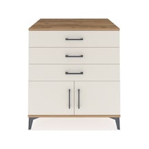 Kronos Şifonyer Tek Raflı 3 Çekmeceli 2 Kapaklı 88x59x96 Çam-aytaşı Atlas Çam