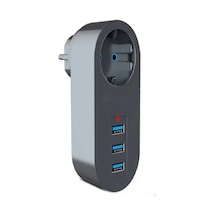 Ftr007 3'usb 1'soket Giriş 2500w 10a Termal Akım Korumalı Çoklayı