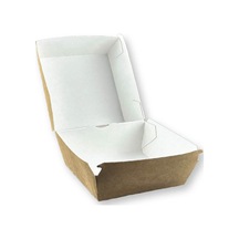 50 Adet Orta Boy Kraft Hamburger Kutusu 12x12x9cm