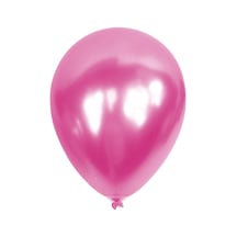 Helyuma Uyumlu Pembe Metalik Balon 12 İnç 100 Adet Metalik Pembe Balon 12 İnch Pembe